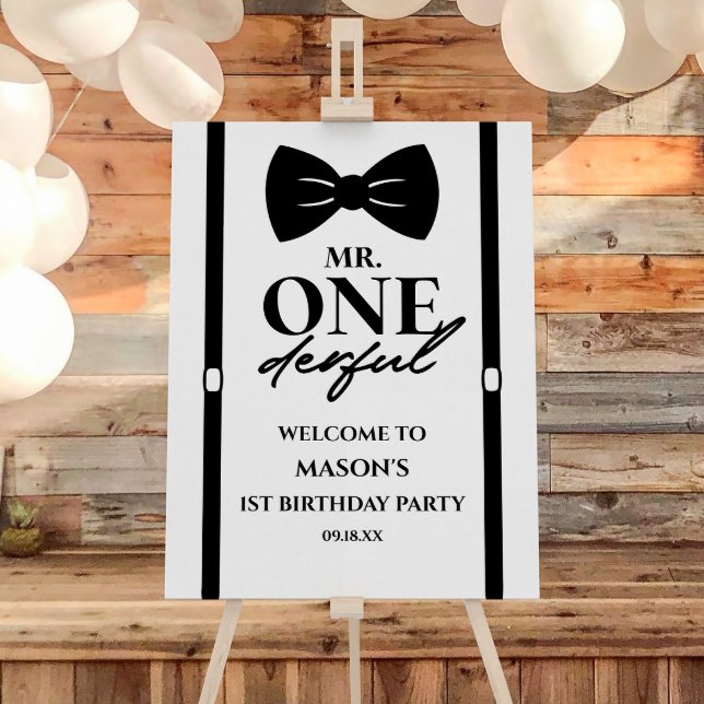 Mr. ONEderful 1st Birthday Party Welcome Sign (Creator Uploaded)