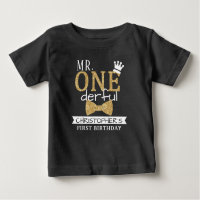 Mr. ONEderful 1st Birthday Toddler T-shirt