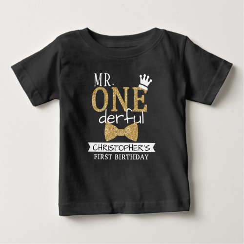 Mr ONEderful 1st Birthday Toddler T_shirt