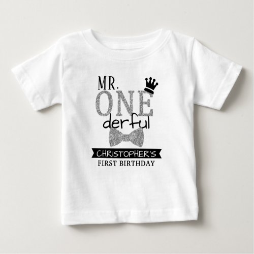 Mr ONEderful 1st Birthday Toddler T_shirt