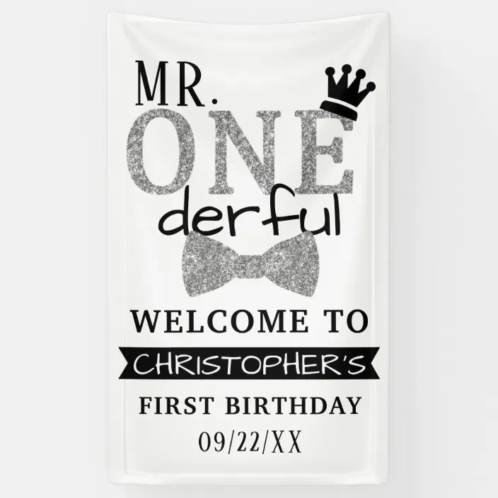 Onederful Birthday Personalized Banner Mr Onederful Birthday Personalized Banner Mr