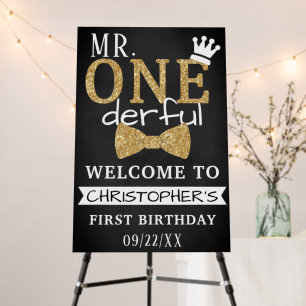 Mr. ONEderful 1st Birthday Welcome Sign