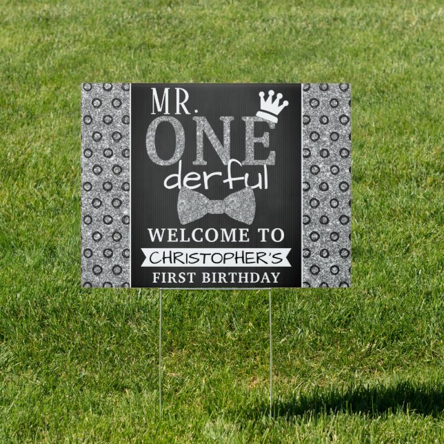 Mr. ONEderful 1st Birthday Welcome Sign (Insitu)