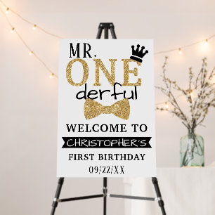 Mr. ONEderful 1st Birthday Welcome Sign