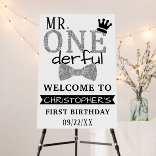 Mr. ONEderful 1st Birthday Welcome Sign