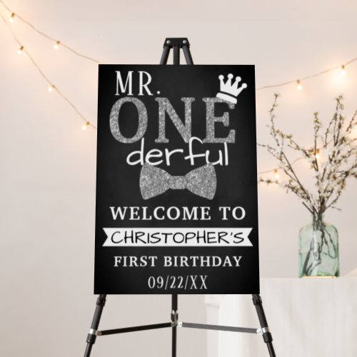 Mr ONEderful 1st Birthday Welcome Sign