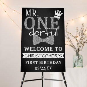 Mr. ONEderful 1st Birthday Welcome Sign