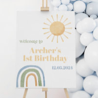 Mr Onederful 1st Birthday Welcome Sign Foam Board
