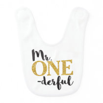 Mr. ONEderful Baby Bib - First Birthday Bib Mr. ONEderful Baby Bib - First Birthday Bib