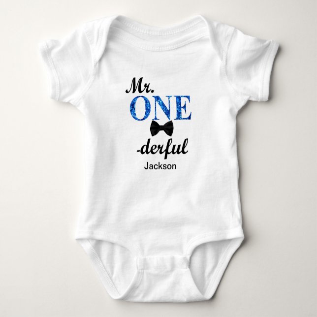 Mr. ONEderful Baby Jersey Bodysuit (Front)