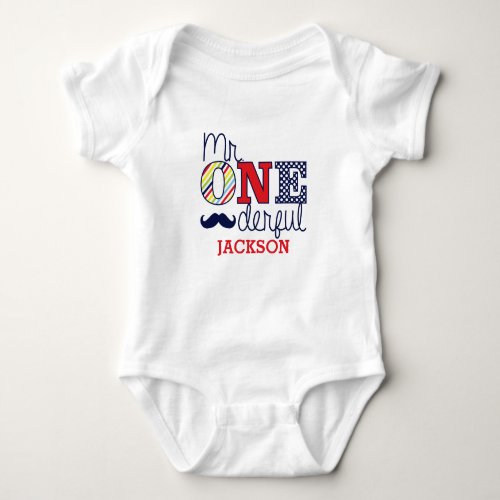 Mr ONEderful Baby Romper _ First Birthday Outfit