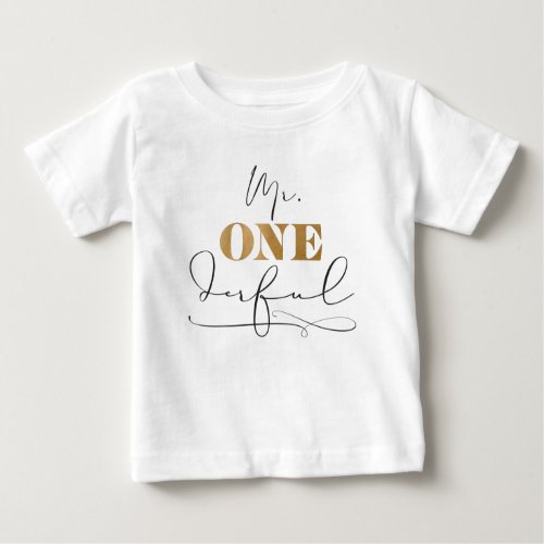 Mr Onederful Baby T_Shirt