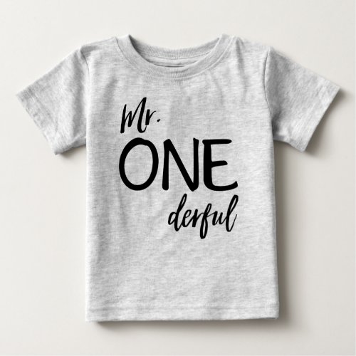 Mr Onederful Baby T_Shirt