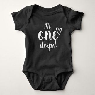 Mr Onederful Baby's First Birthday Baby Bodysuit