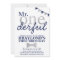 Mr Onederful Birthday Invitation (navy & silver)