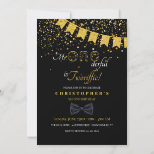 Mr. Onederful Birthday Party Invitation