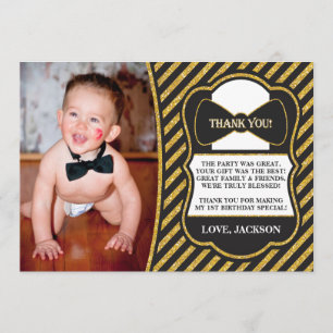 Mr. ONEderful Birthday Thank You Card