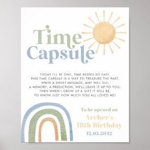 Mr Onederful Boys 1st Birthday Time Capsule Poster