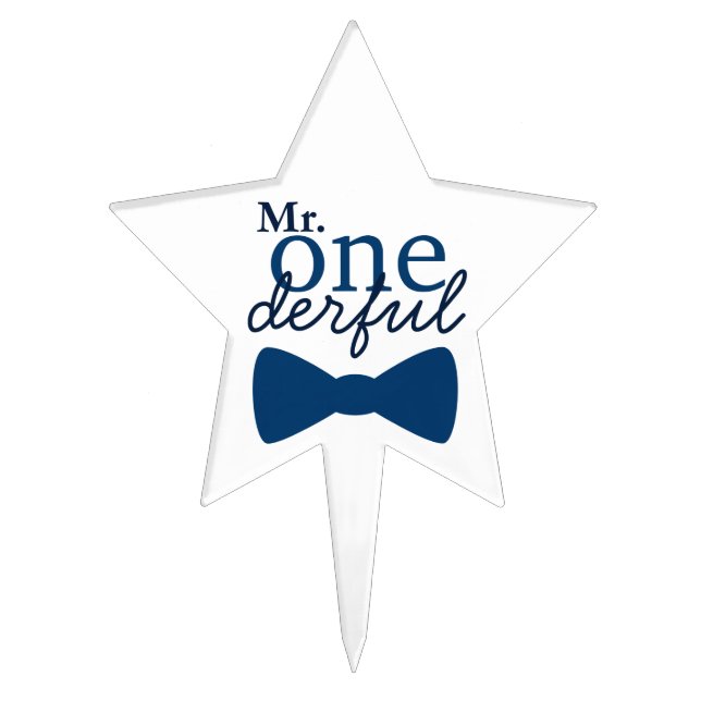 Mr Onederful Cake Pick (Front)