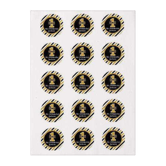 Mr. ONEderful Cupcake Toppers | Edible Frosting Rounds (Sheet)