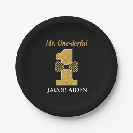 Mr. Onederful Custom Paper Plates 7"
