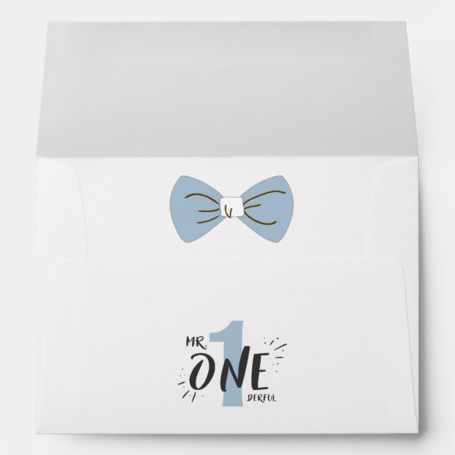 Mr Onederful Envelope Boy Baby Blue (Back (Bottom))