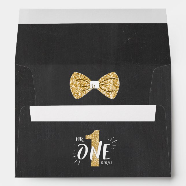 Mr Onederful Envelope Boy Black Gold (Back (Bottom))