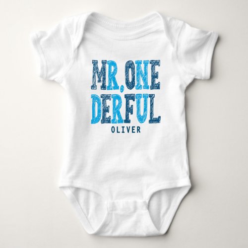 Mr Onederful First Birthday Baby Bodysuit