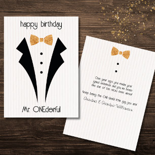 Mr. ONEderful First Birthday Flat Card