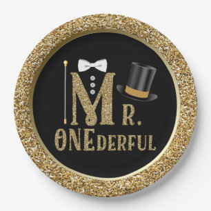 Mr ONEderful First Birthday Paper Plates