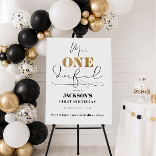 Mr. ONEderful First Birthday Welcome Sign