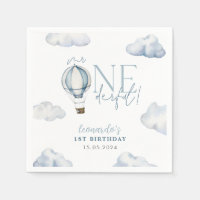 Mr ONEderful Hot Air Ballon Boy 1st Birthday Blue
