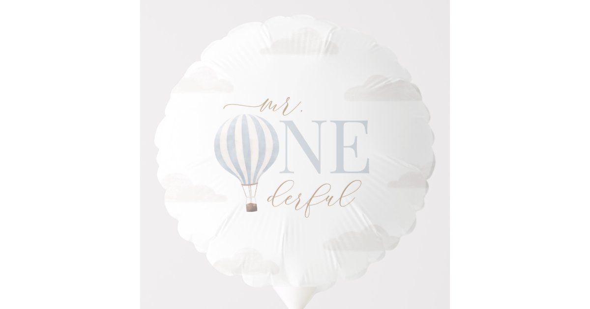 Mr Onederful Hot Air Balloon 1st Birthday | Zazzle