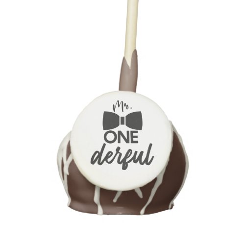 Mr ONEderful Mr Wonderful First 1st Birthday Cake Pops