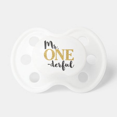 Mr. Onederful  Pacifier • 6  Months Booginhead®
