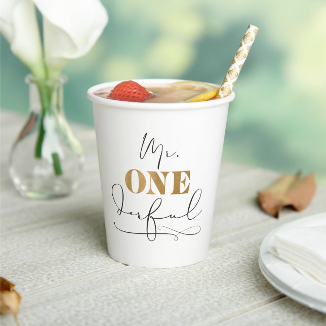 Mr. Onederful Paper Cups (Insitu)