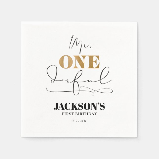Mr. Onederful Paper Napkins (Front)