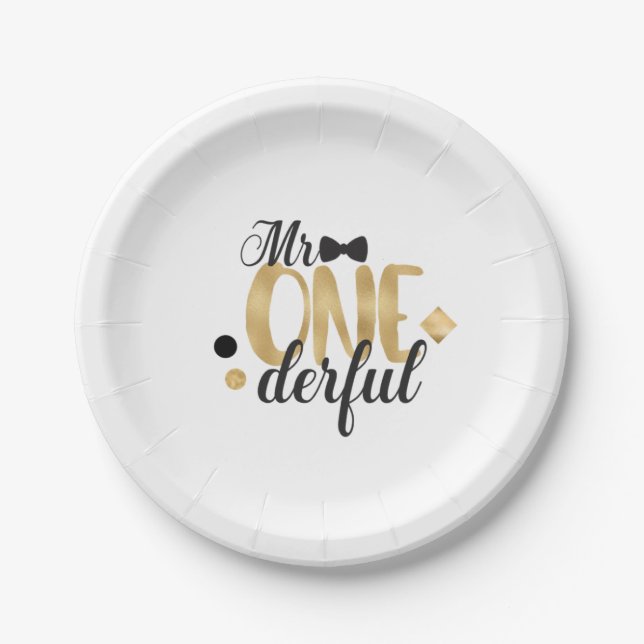 Mr Onederful Paper Plate (Front)