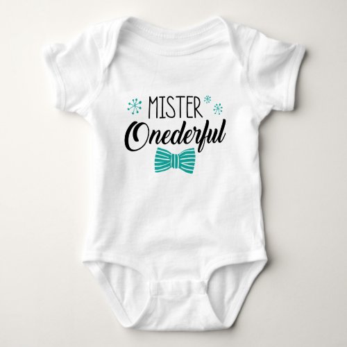 Mr Onederful Party Outfit Baby Bodysuit