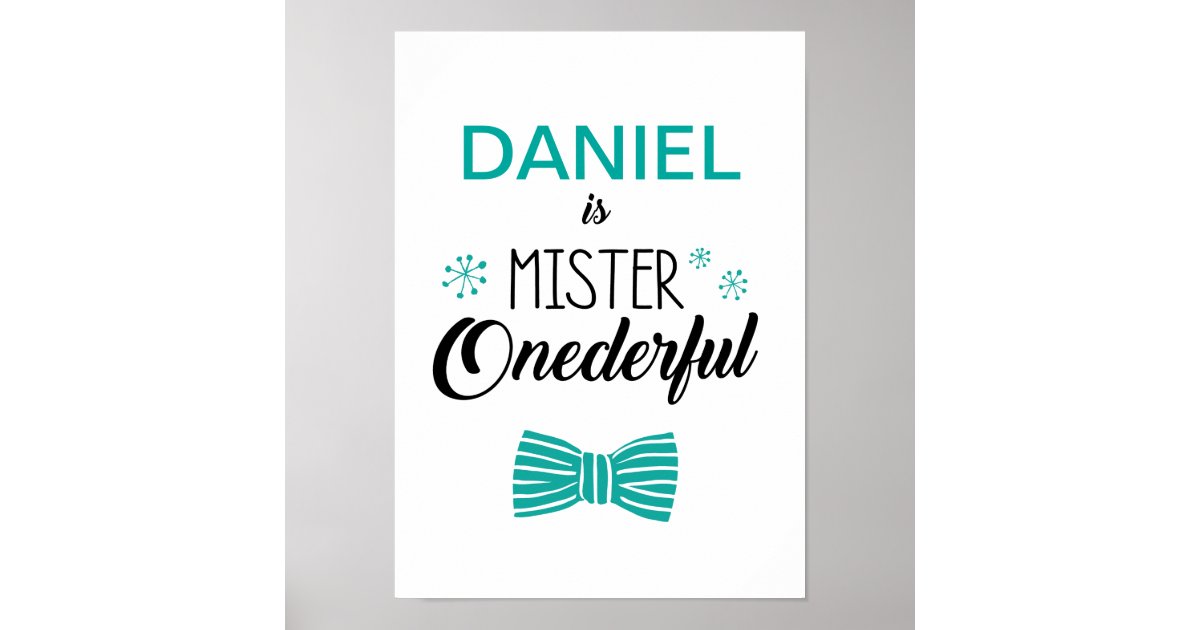 Mr. Onederful Party Sign | Zazzle