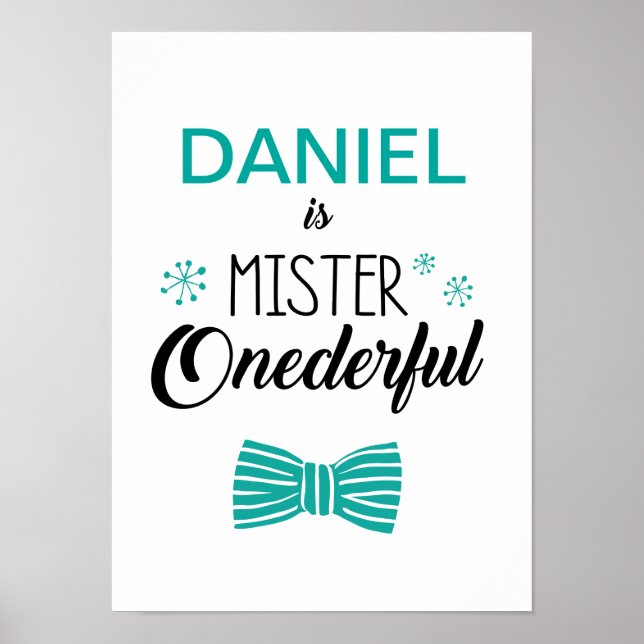 Mr. Onederful Party Sign (Front)