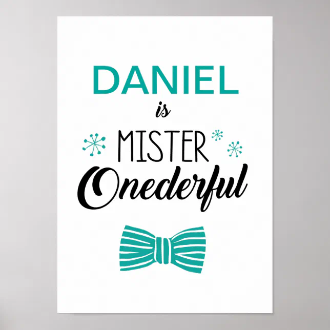 Mr. Onederful Party Sign | Zazzle