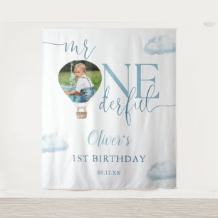 Mr Onederful Photo Balloon 1st Birthday Backdrop