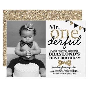 mr onederful invitations zazzle