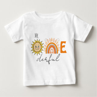Mr.Onederful Rainbow and Sun Party Baby 1st Birthd Baby T-Shirt