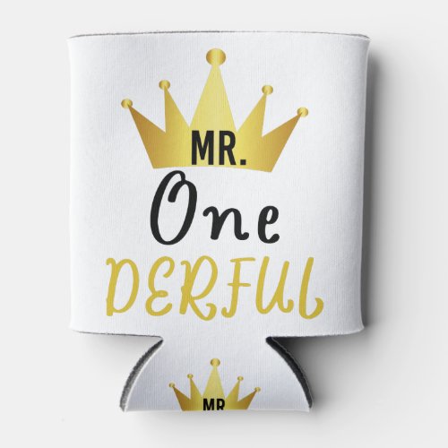 Mr Onederful T_Shirt Boys First Birthday Shirt 1st Can Cooler