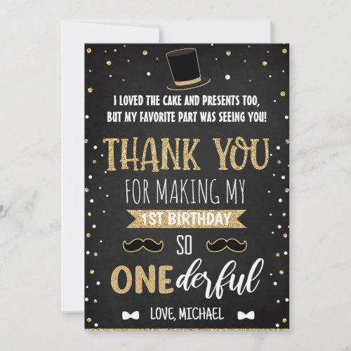 Mr Onederful thank you card 20_14