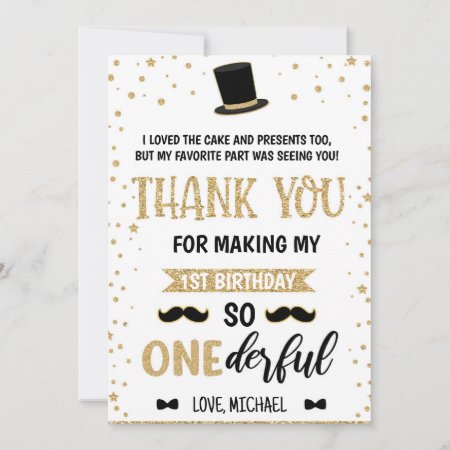 Mr Onederful Thank You Card 20-16