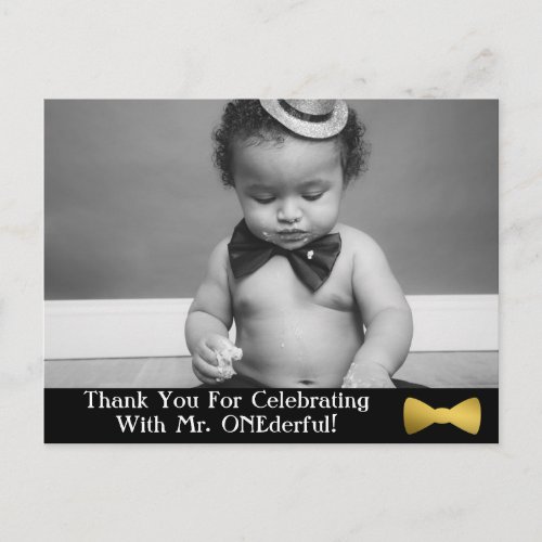 Mr Onederful Thank You Postcard 2