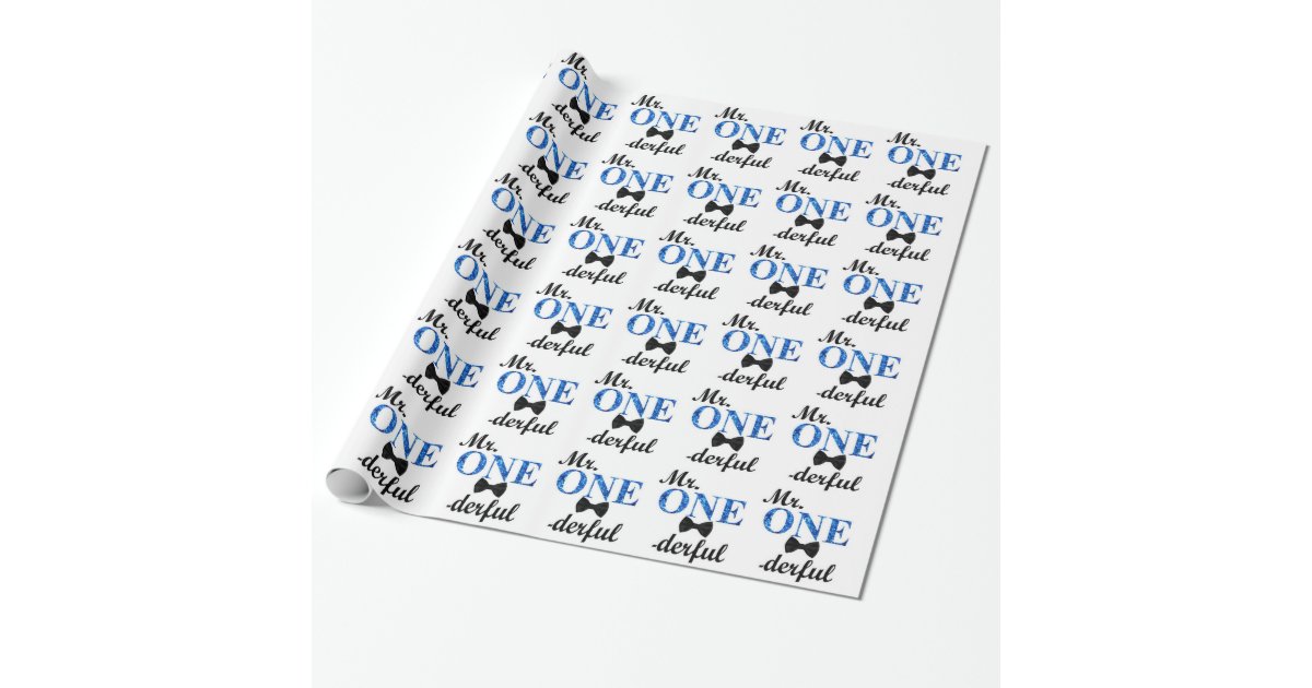 Mr. ONEderful Wrapping Paper Zazzle